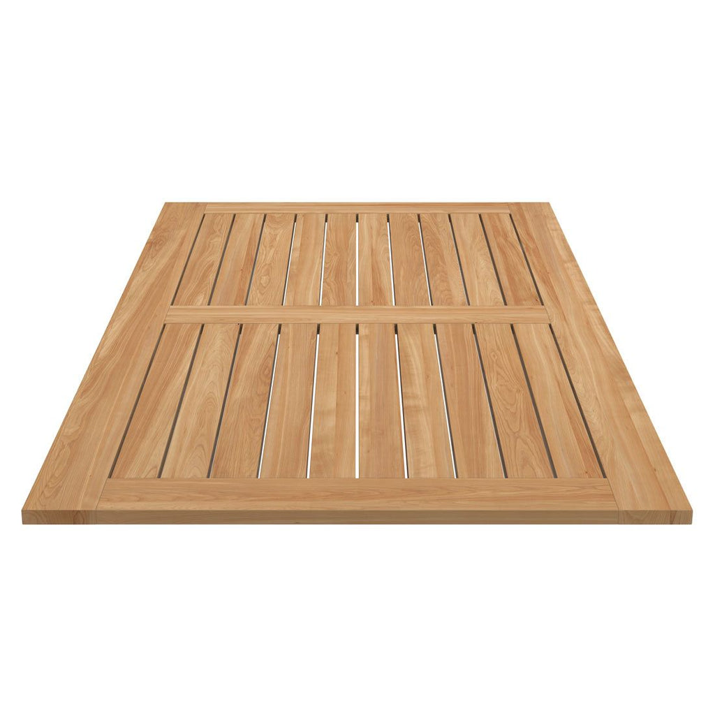 Nærbilde av trestruktur på Bordplate teak 160x90 cm natur - OUTLIV