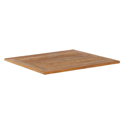 Bordplate teak 80x80 cm natur - OUTLIV forfra