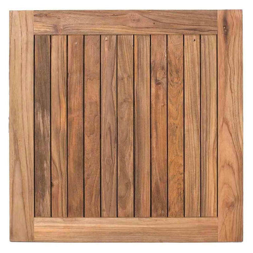 Bordplate teak 90x90 cm natur - OUTLIV forfra