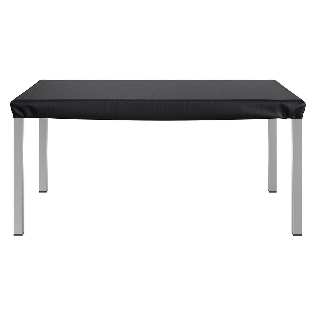 Detalj av bordtrekk til hagebord 160x90 cm svart polyester