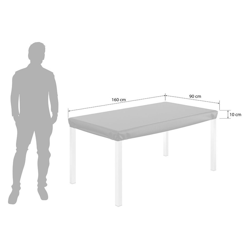 Sammenleggbar bordtrekk til hagebord 160x90 cm svart polyester