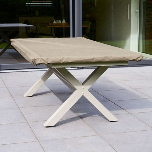 Bordtrekk til hagebord 185x115 cm Plus beige bakside