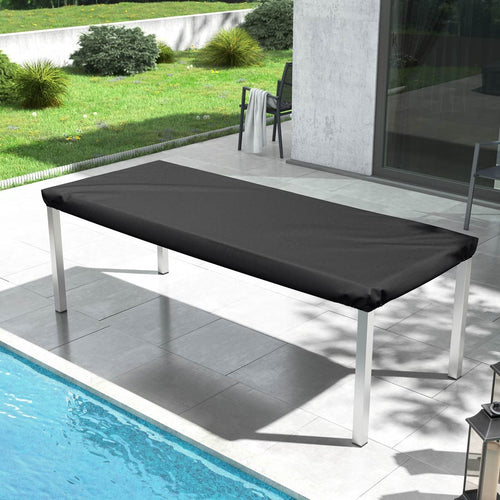 Bordtrekk til hagebord 220x100 cm svart polyester bakside