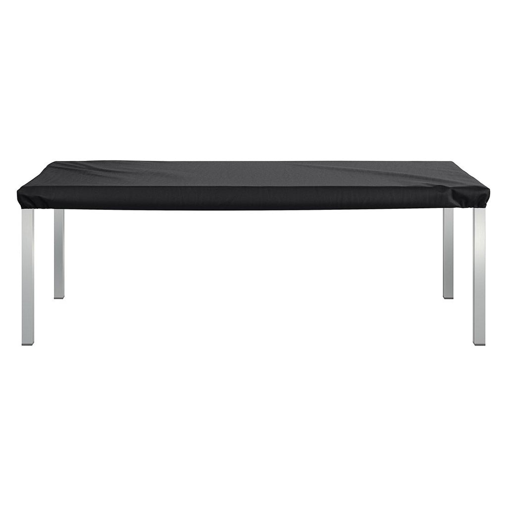 Detalj av bordtrekk til hagebord 220x100 cm svart polyester