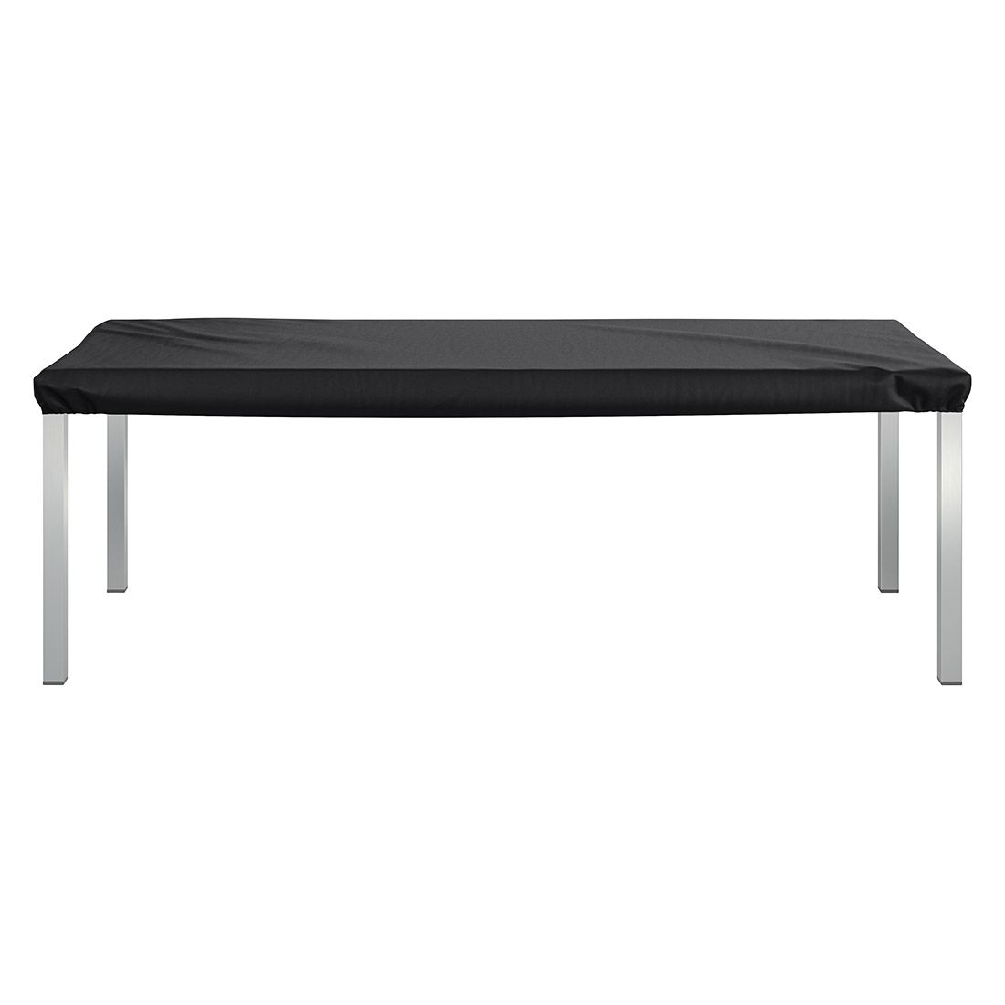 Detalj av bordtrekk til hagebord 220x100 cm svart polyester