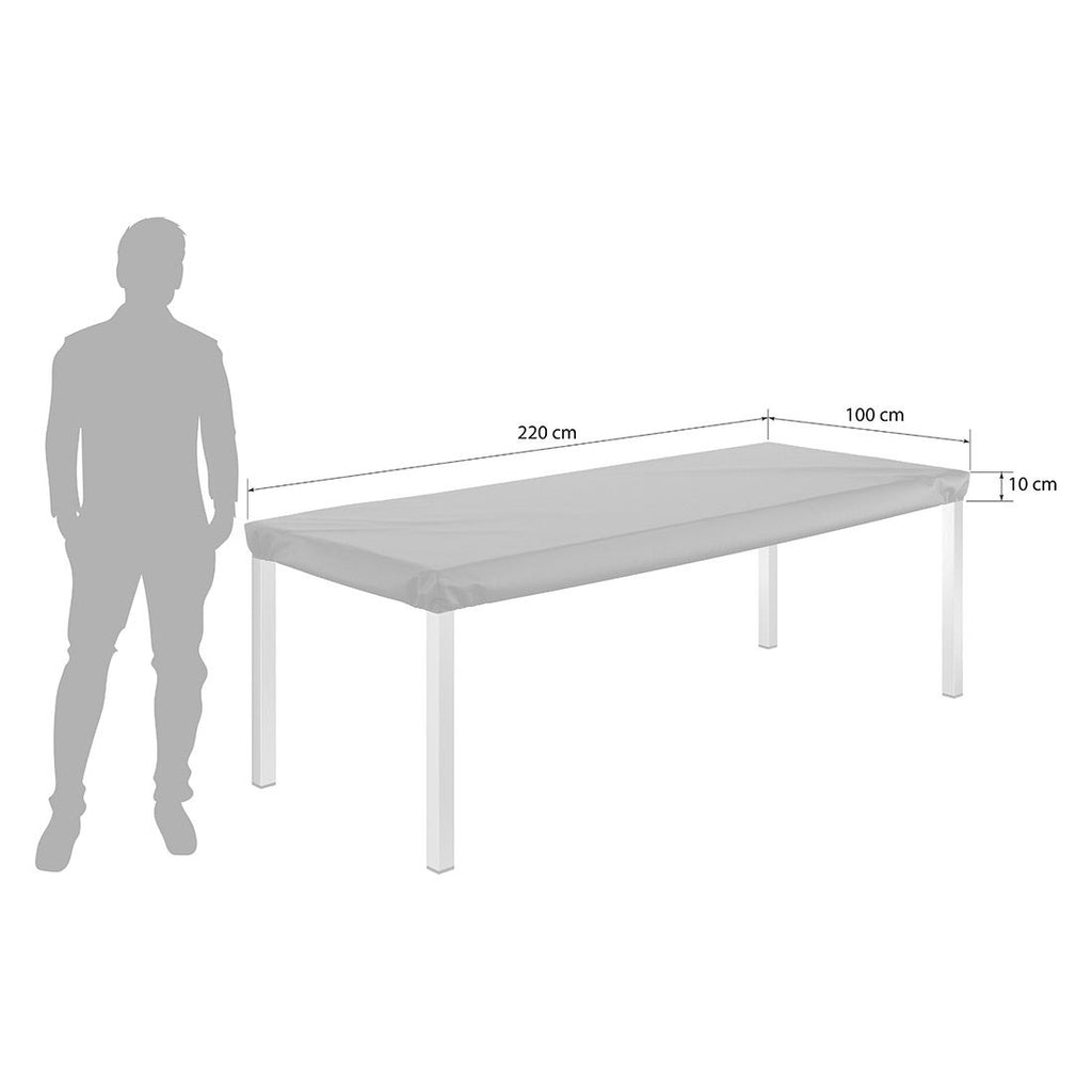 Bordtrekk til hagebord 220x100 cm svart polyester på terrasse