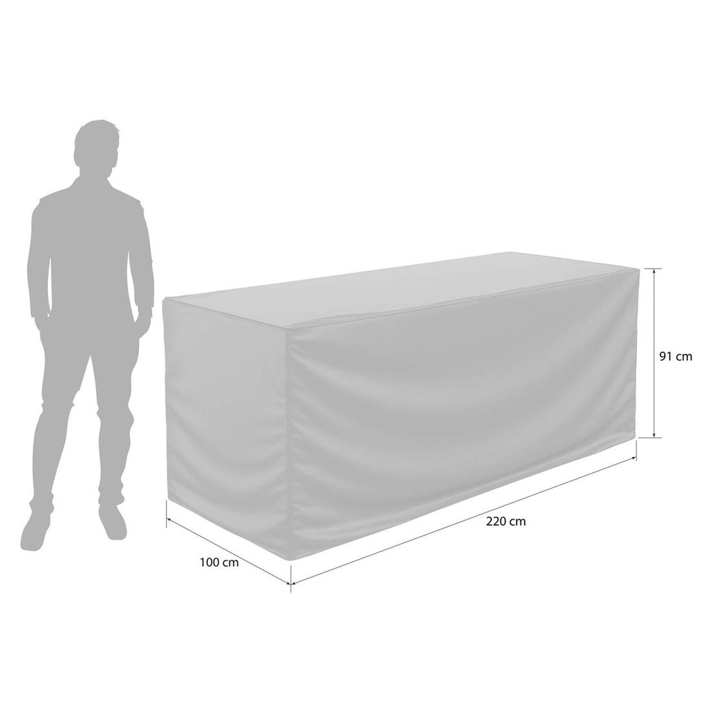 Detalj av materiale på Bordtrekk til hagebord 220x100x91 cm svart - OUTLIV