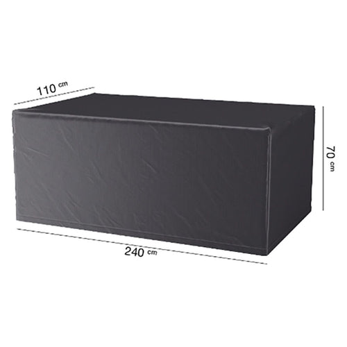 Bordtrekk til hagebord 240x110x70 cm antrasitt AeroCover forfra
