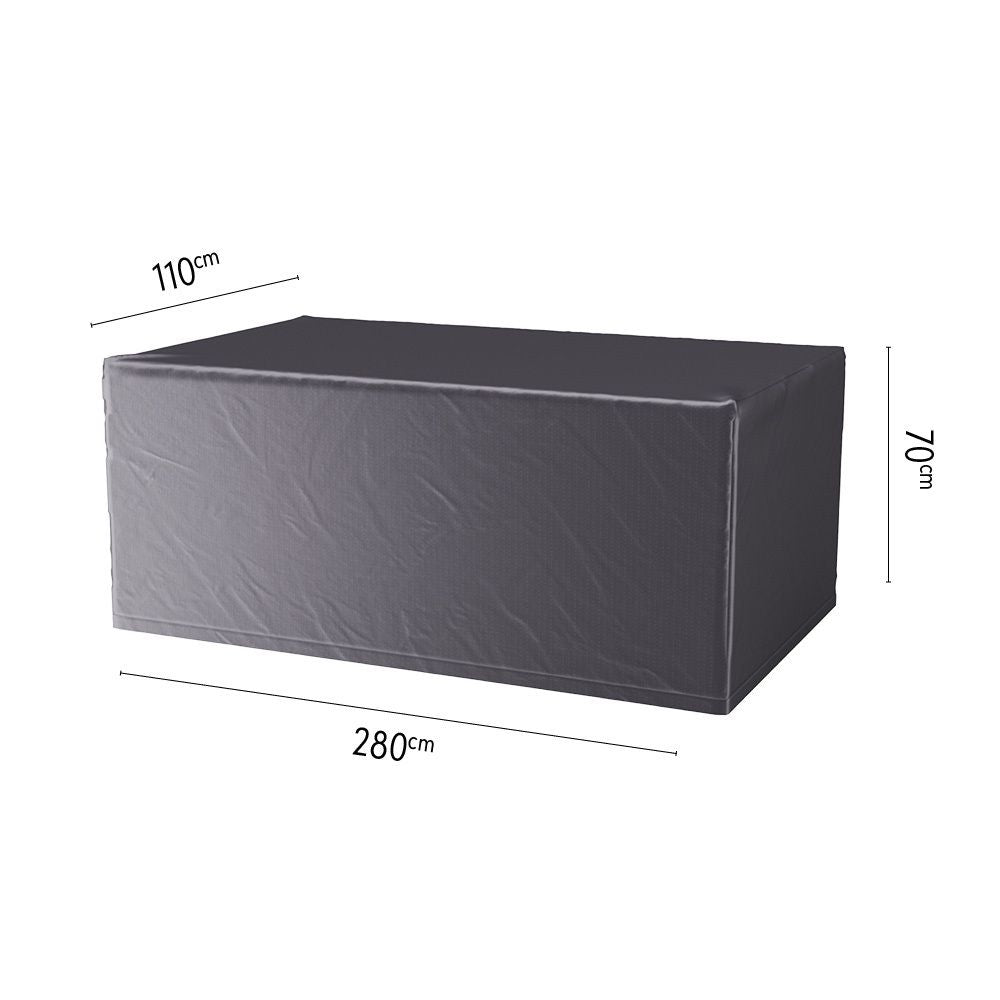 Bordtrekk til hagebord 280x110x70 cm grå - AeroCover bakside