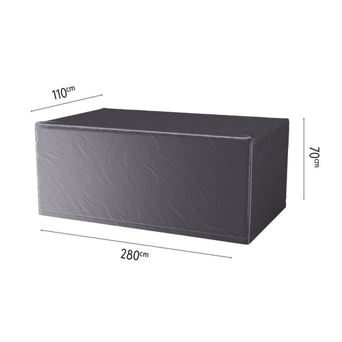 Bordtrekk til hagebord 280x110x70 cm grå - AeroCover bakside