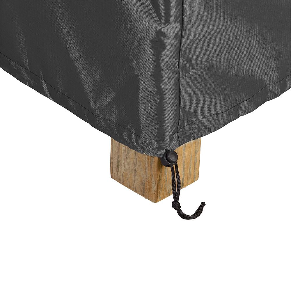 Bordtrekk til hagebord 280x110x70 cm grå - AeroCover snor med stoppeklips