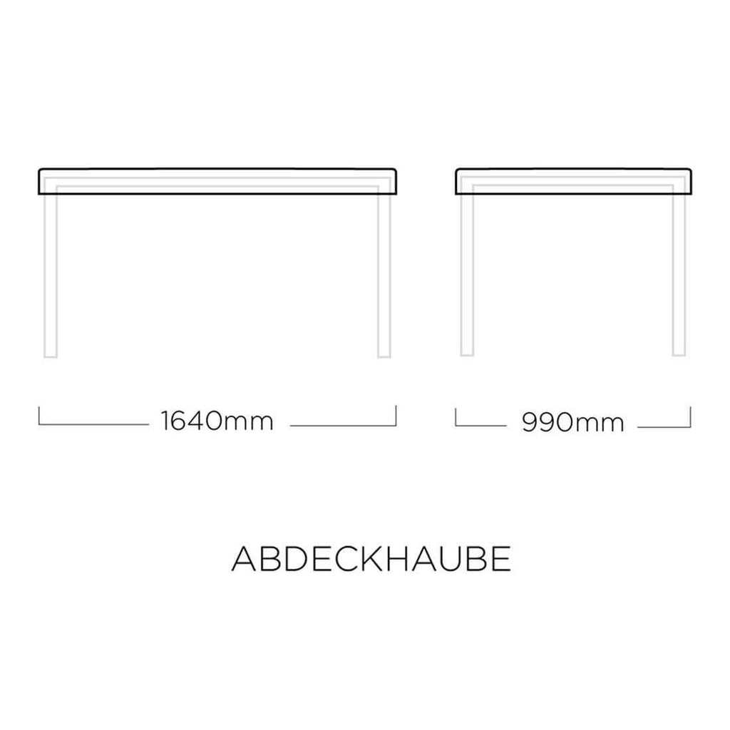 Montert bordtrekk til hagebord 164x99 cm polyester Kettler