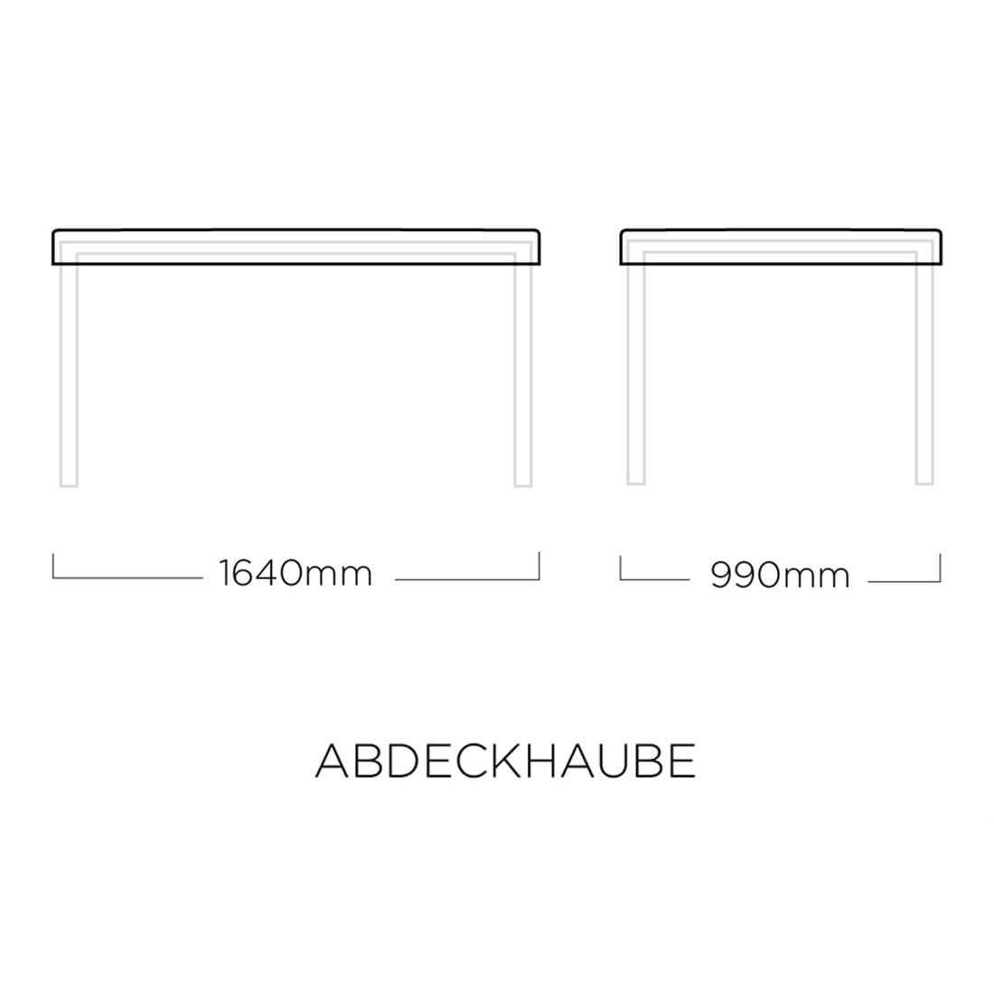 Montert bordtrekk til hagebord 164x99 cm polyester Kettler