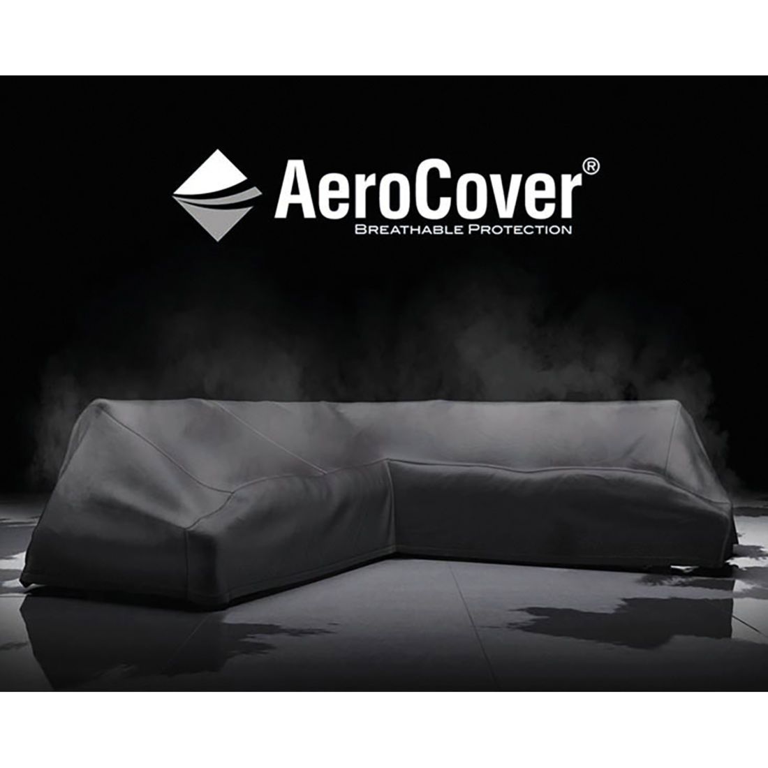 Oversikt bordtrekk til hagebord 300x110x70 cm antrasitt - AeroCover sammenlagt