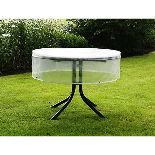 Bordtrekk til hagebord Ø100x25 cm transparent Heinemeyer forfra