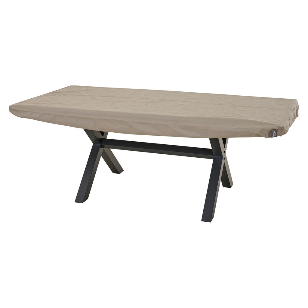 Bordtrekk til hagebord Plus 245x115 cm beige montert på bord