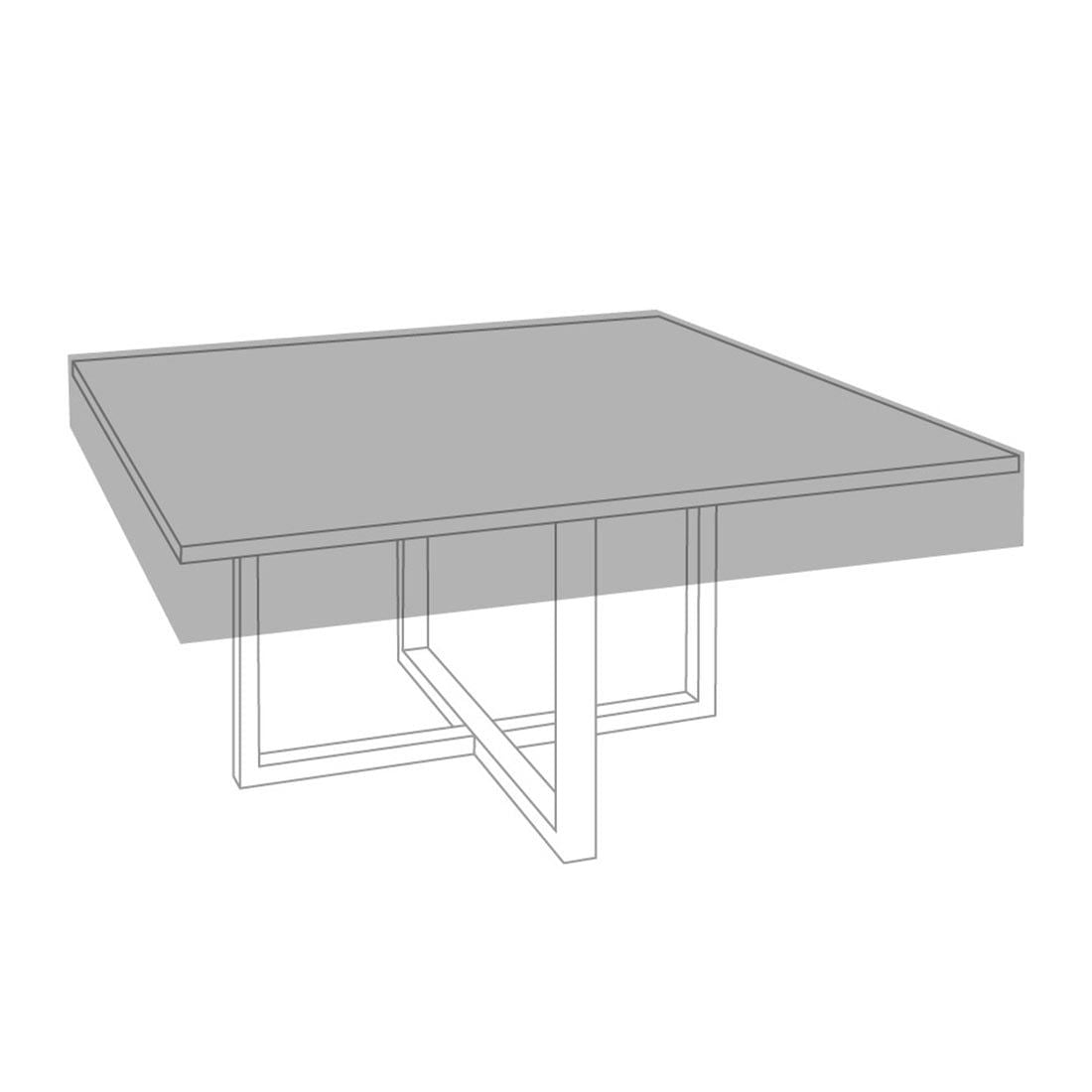 Bordtrekk til hagebord Quadux 150x150 cm svart fra Zebra sett forfra