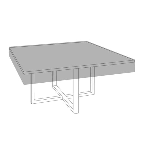 Bordtrekk til hagebord Quadux 150x150 cm svart fra Zebra sett forfra