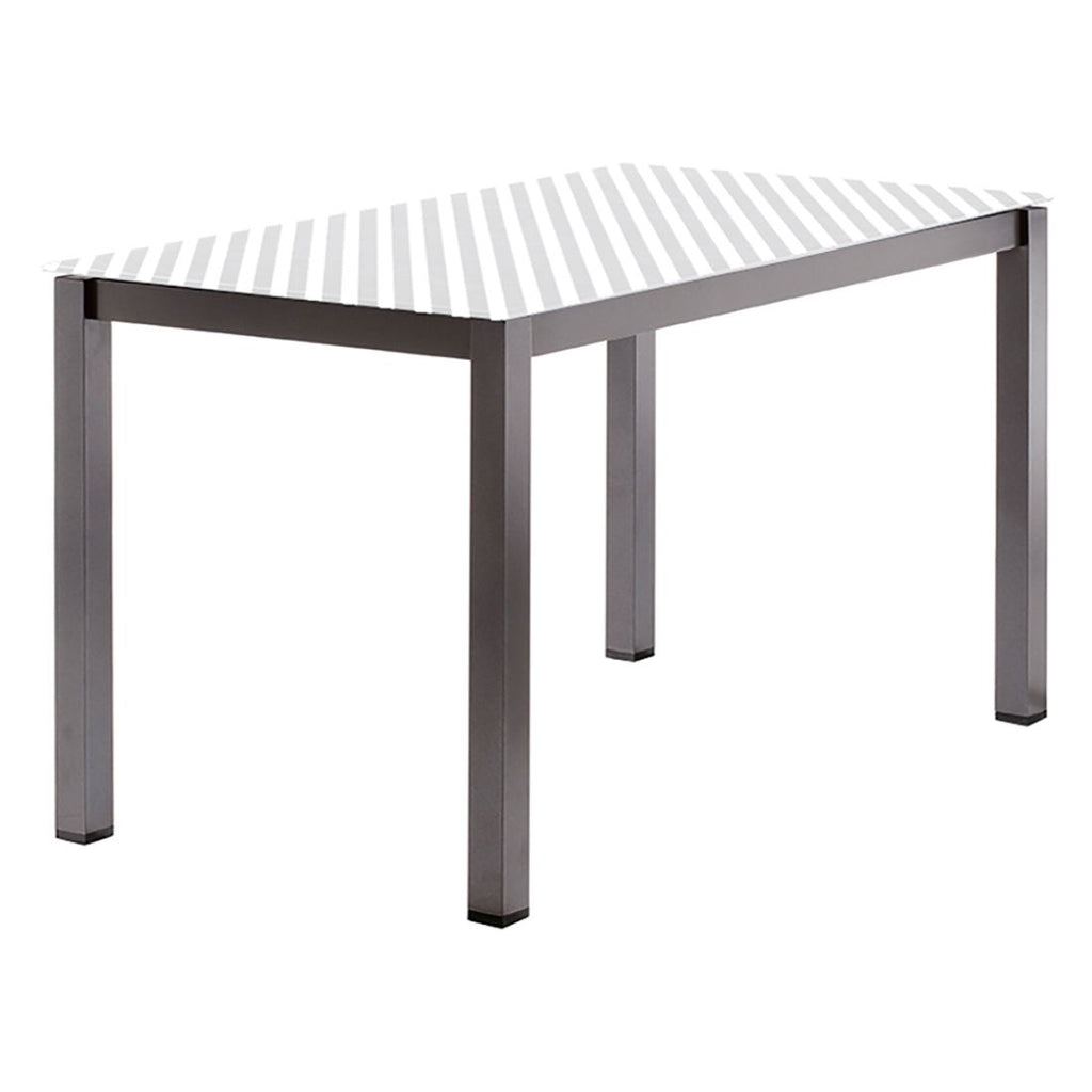 Bordunderstell 120x80 cm aluminium jerngrå - Sieger forfra