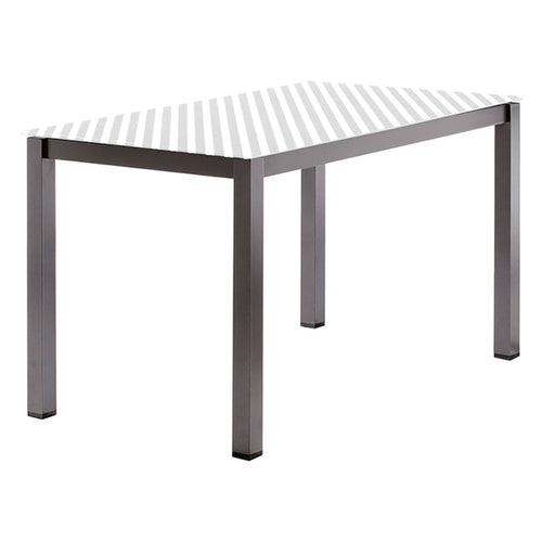 Bordunderstell 120x80 cm aluminium jerngrå - Sieger forfra