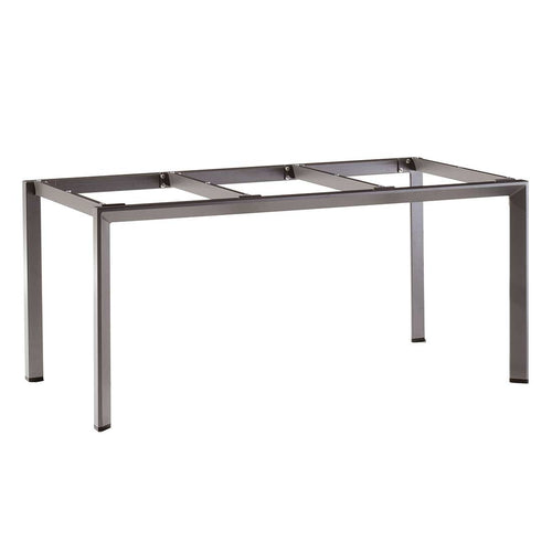 Bordunderstell 160x90 cm aluminium jerngrå - Sieger forfra