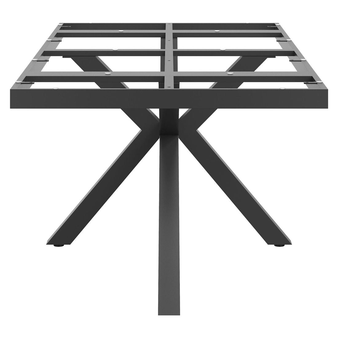 Montert Bordunderstell 220x100 cm aluminium antrasitt - OUTLIV på terrasse