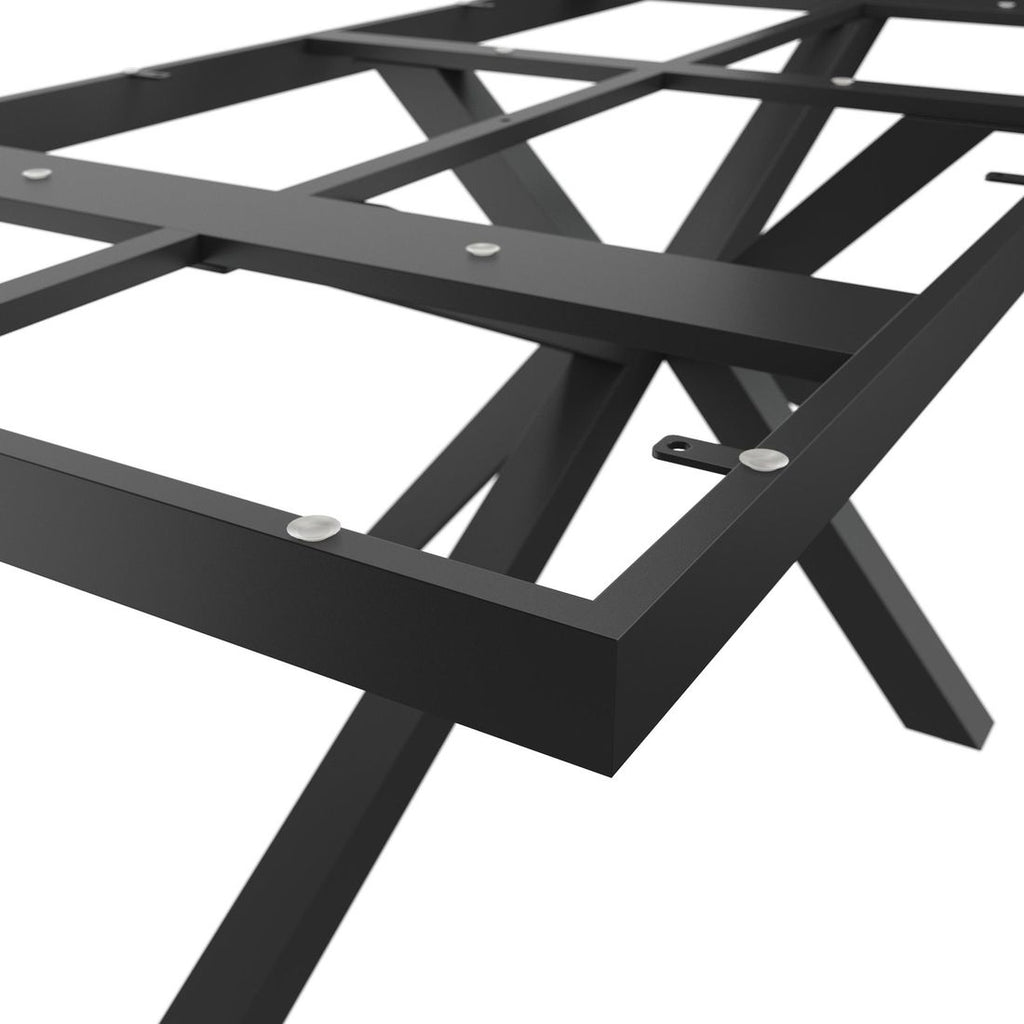 Nærbilde av skjøt på Bordunderstell 220x100 cm aluminium antrasitt - OUTLIV