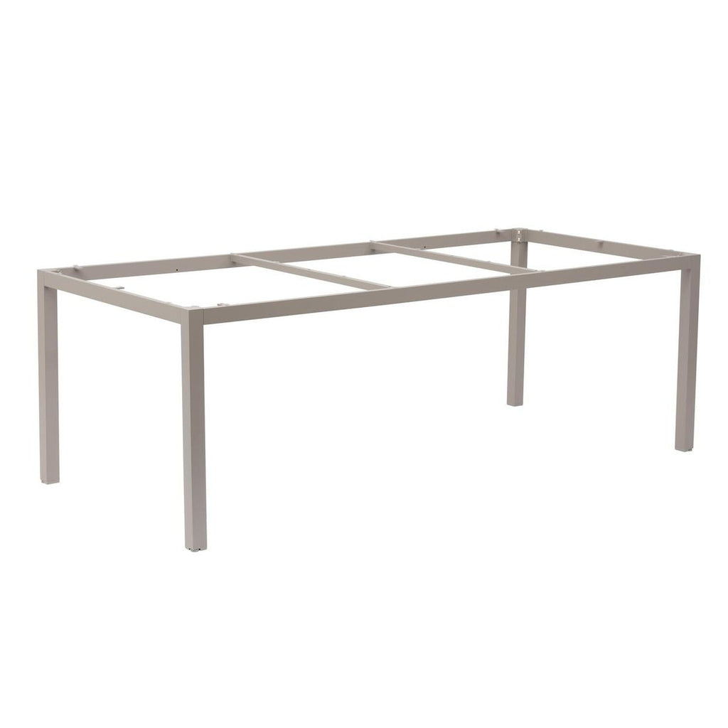 Bordunderstell 220x100 cm aluminium korallsand - OUTLIV forfra