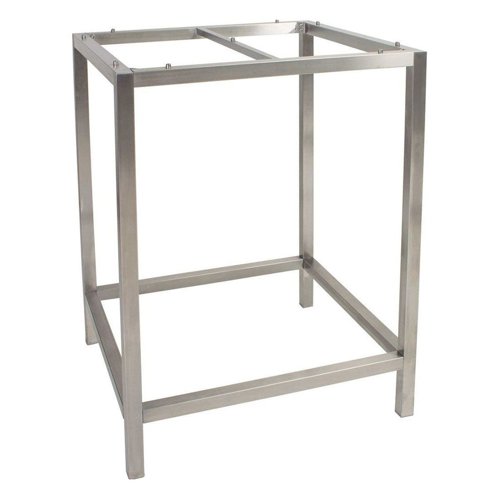 Bordunderstell 80x80 cm rustfritt stål Stern forfra