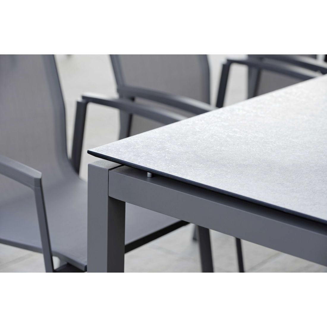 Bordunderstell aluminium 160x90 cm antrasitt - Stern