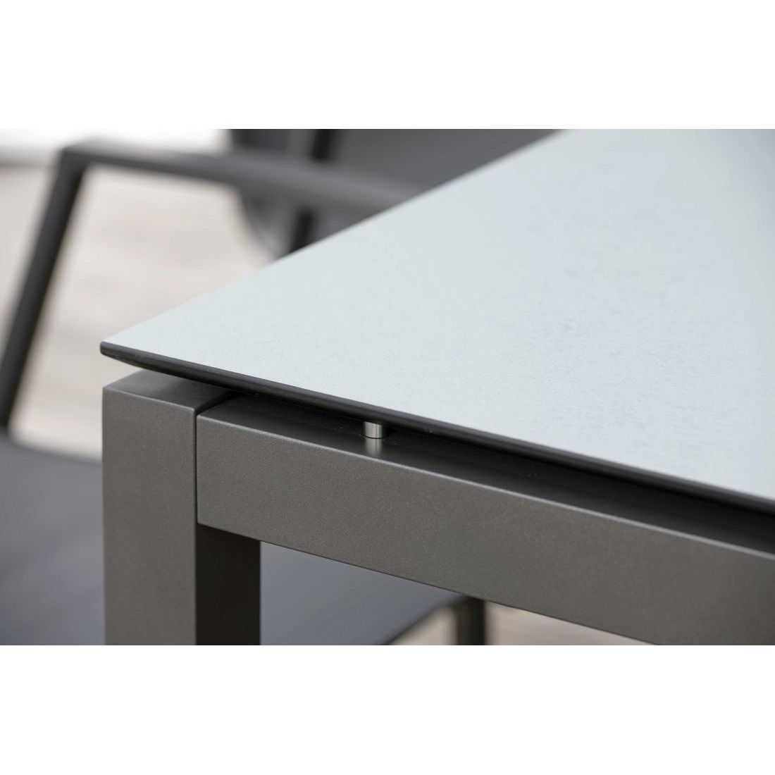 Bordunderstell aluminium 160x90 cm antrasitt - Stern
