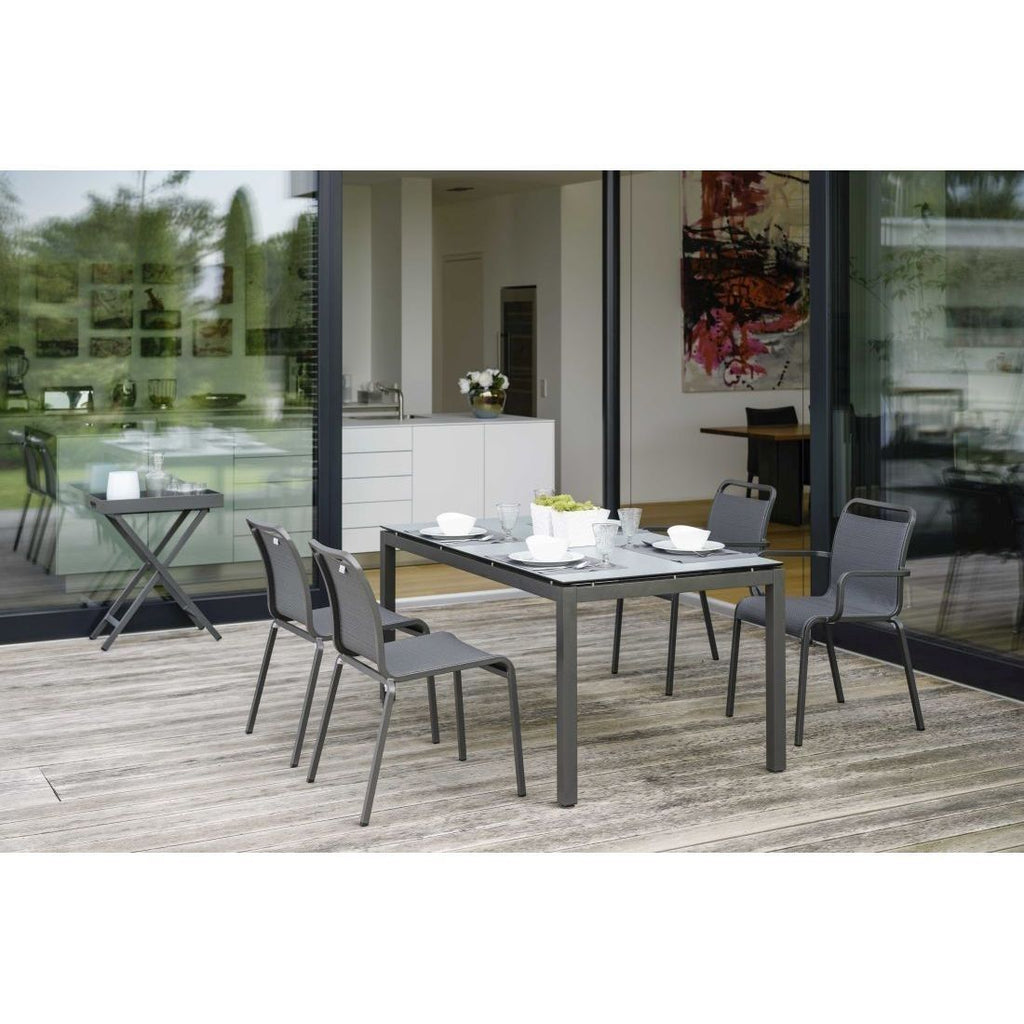Bordunderstell aluminium 160x90 cm antrasitt - Stern
