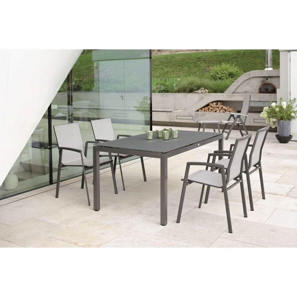 Bordunderstell aluminium 160x90 cm antrasitt - Stern