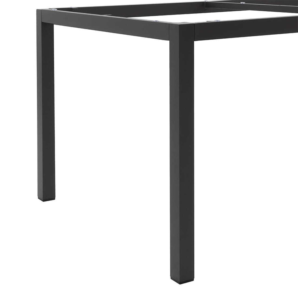 Montert bordunderstell aluminium 220x100 cm antrasitt på terrasse