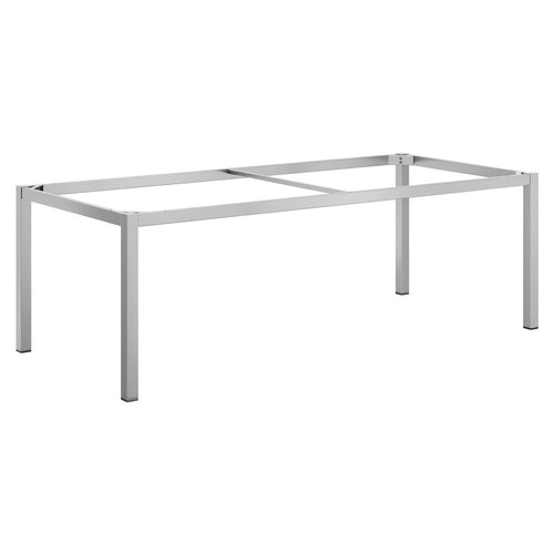 Bordunderstell aluminium 220x100 cm sølv - OUTLIV forfra