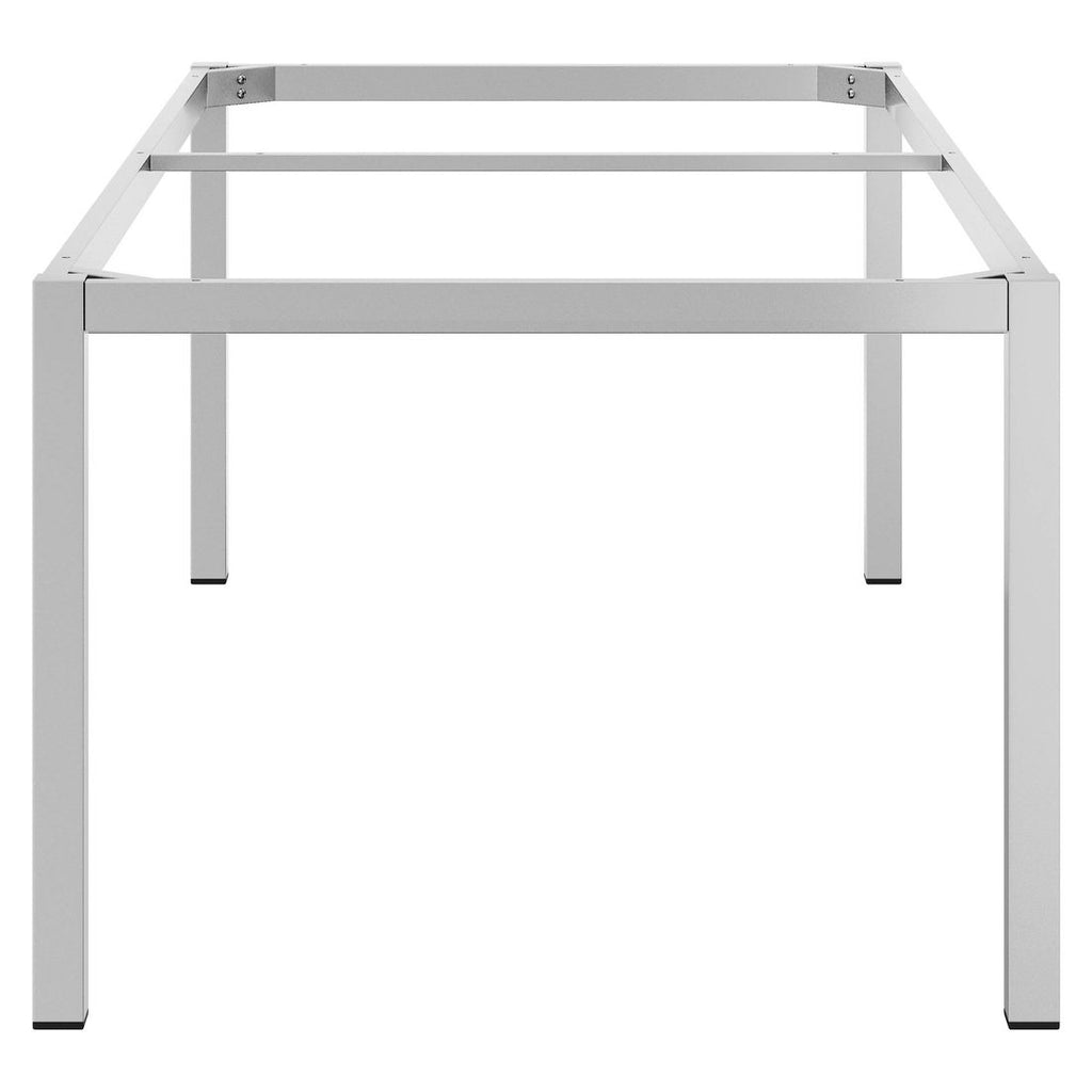 Bordunderstell aluminium 220x100 cm sølv - OUTLIV montert