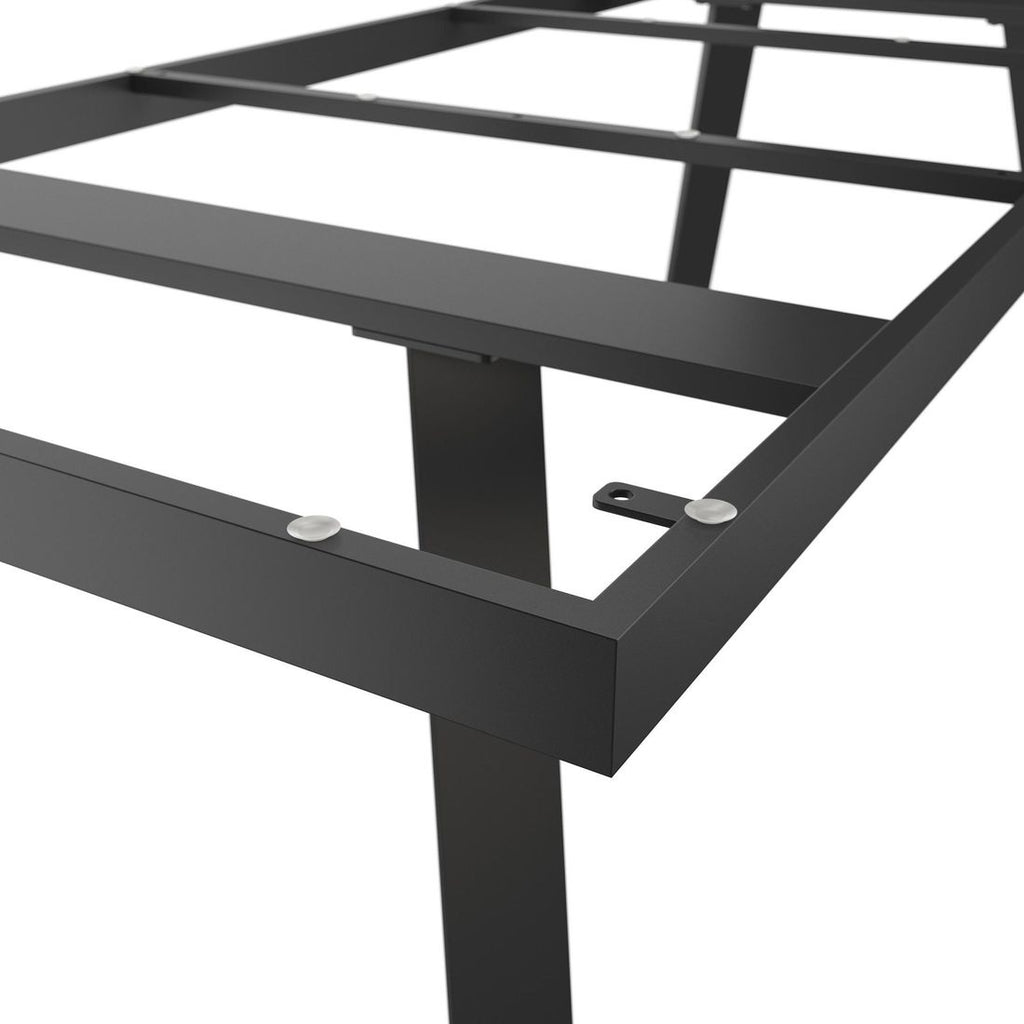 Nærbilde av aluminium bordunderstell antrasitt 220x100 cm
