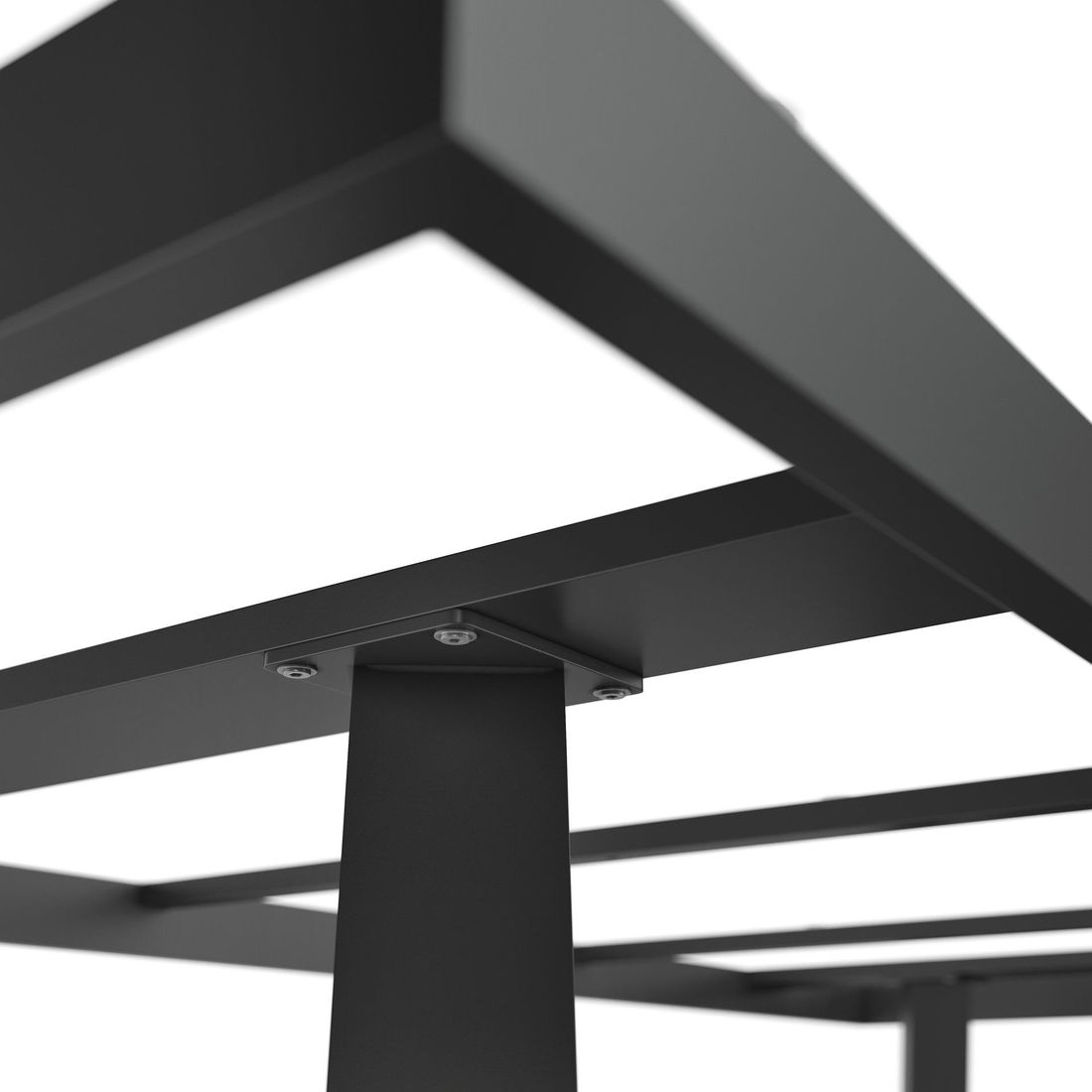 Oversikt av bordunderstell aluminium antrasitt 220x100 cm