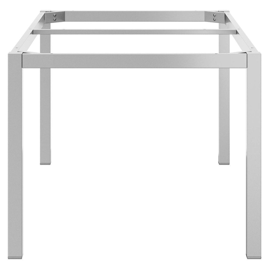 Montert bordunderstell aluminium sølv 160x90 cm OUTLIV i hage
