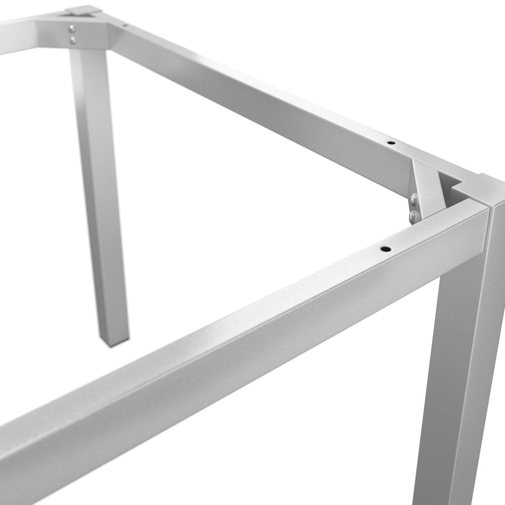 Nærbilde av bordunderstell aluminium sølv 160x90 cm OUTLIV