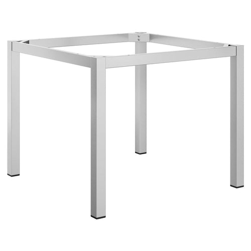 Bordunderstell aluminium sølv 90x90 cm - OUTLIV forfra