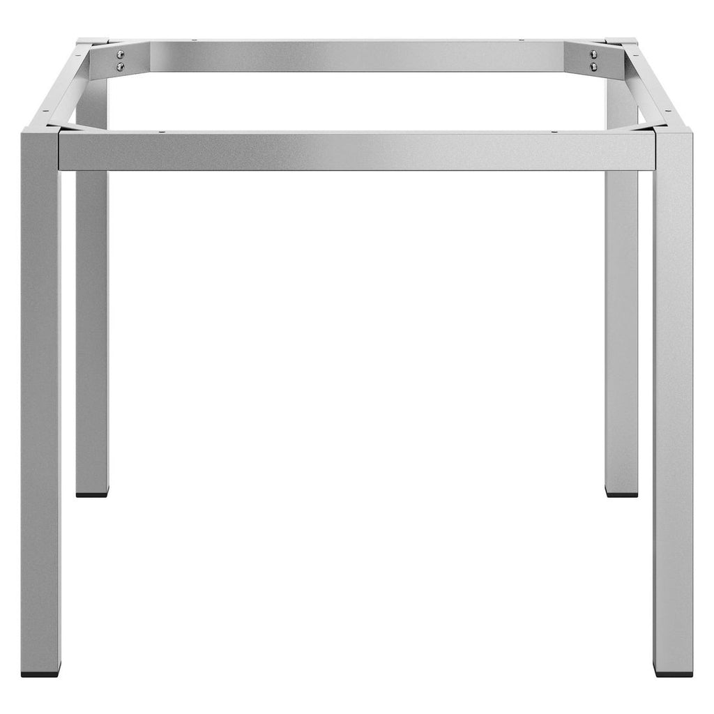Detalj av Bordunderstell aluminium sølv 90x90 cm - OUTLIV