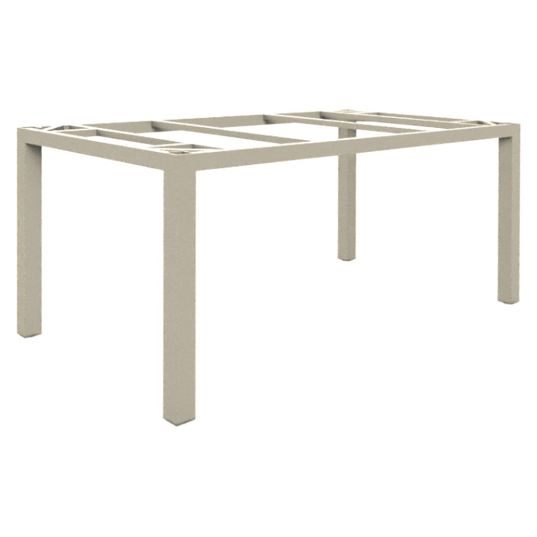 Bordunderstell Alus 160x90 cm aluminium taupe forfra
