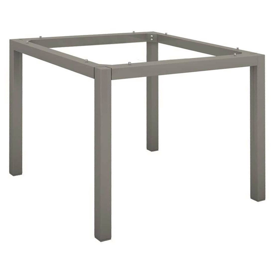 Bordunderstell Classic aluminium 80x80 cm grafitt forfra