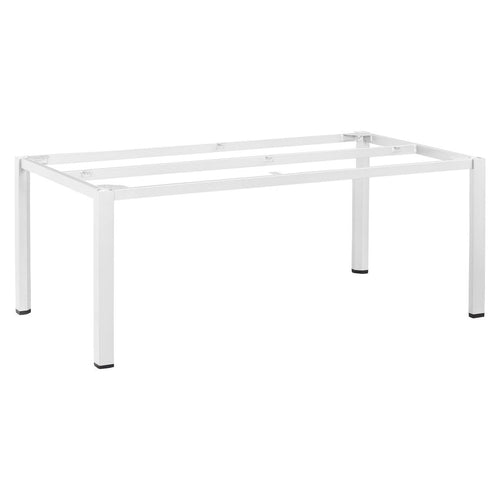 Bordunderstell Cubic 180x95 cm aluminium hvit matt forfra