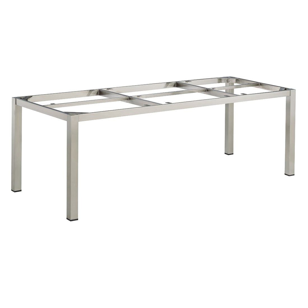 Bordunderstell Cubic rustfritt stål 220x95 cm forfra