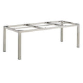 Bordunderstell Cubic rustfritt stål 220x95 cm forfra