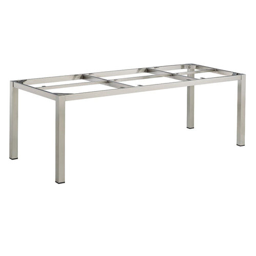 Bordunderstell Cubic rustfritt stål 220x95 cm forfra
