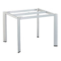 Bordunderstell Edge aluminium 95x95 cm sølv fra Kettler, forfra