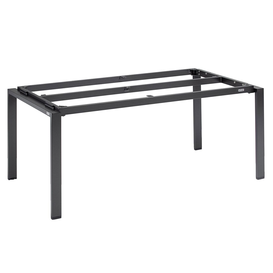 Bordunderstell Float 180x95 cm aluminium antrasitt forfra